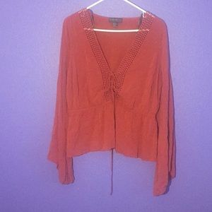 Forever 21 long bell sleeve top